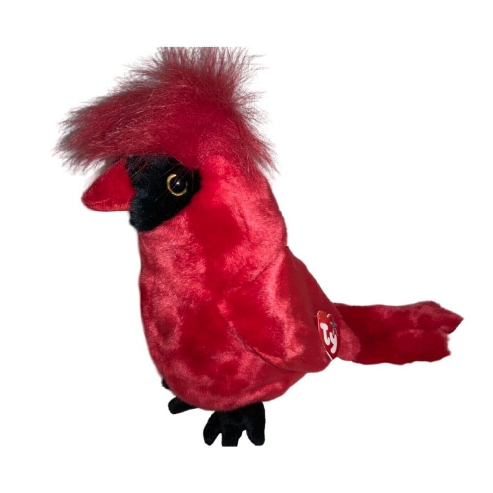 Ty Beanie Buddies the CARDINAL RED BIRD 10" Plush Doll Toy
